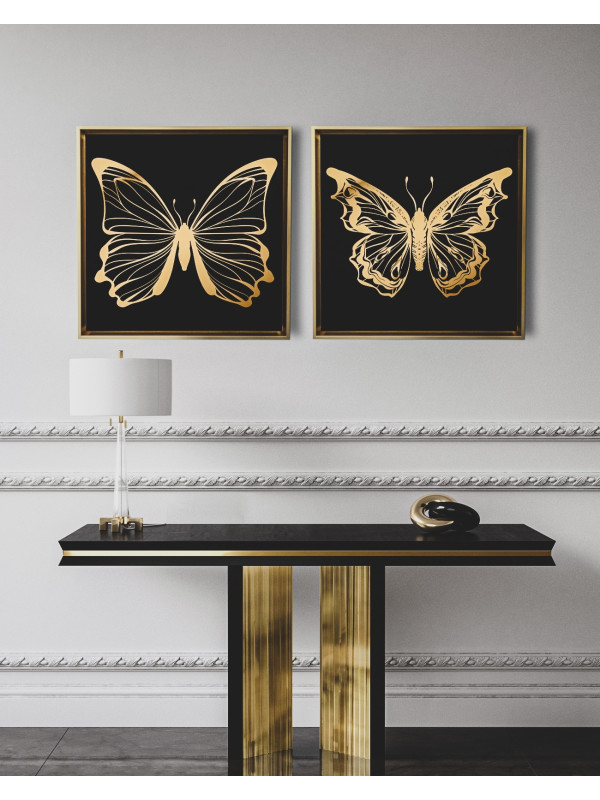 Canvas Papillon 1 - Gold