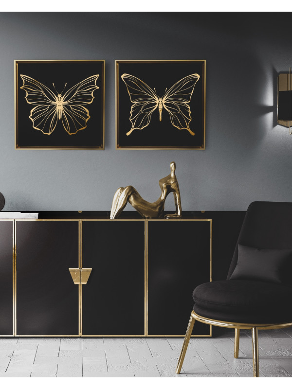 Canvas Papillon 11- Gold