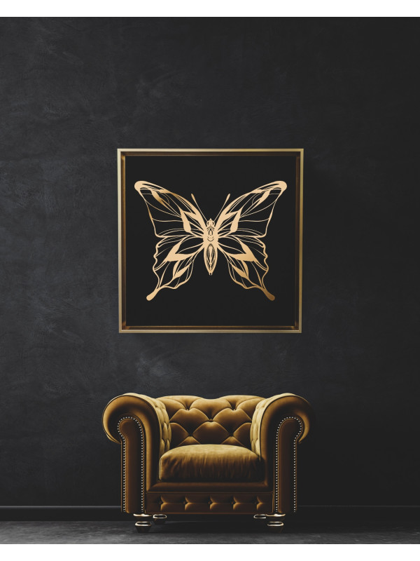 Canvas Papillon 14- Gold