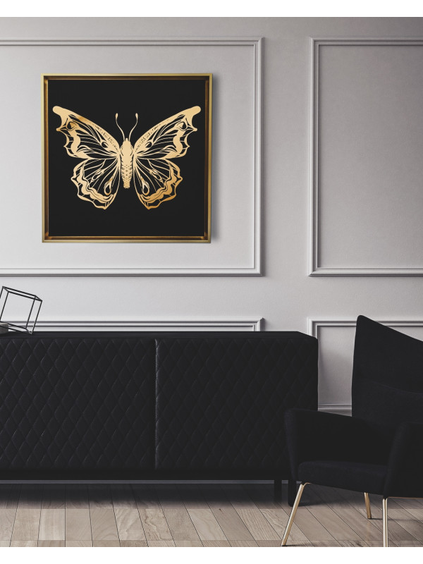 Canvas Papillon 2 - Gold