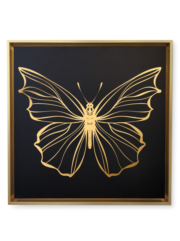 Canvas Papillon 3 - Gold