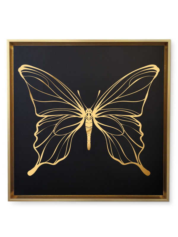 Canvas Papillon 4 - Gold