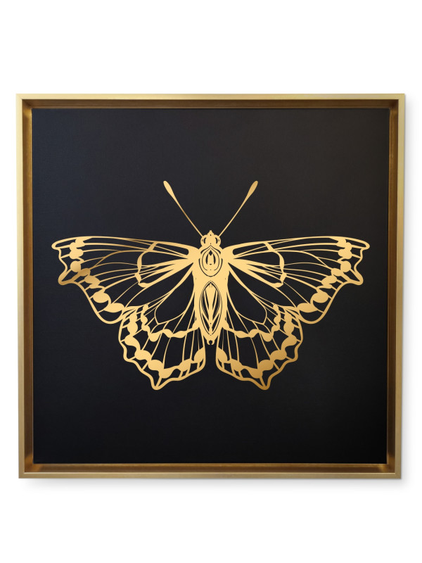 Canvas Papillon 6 - Gold