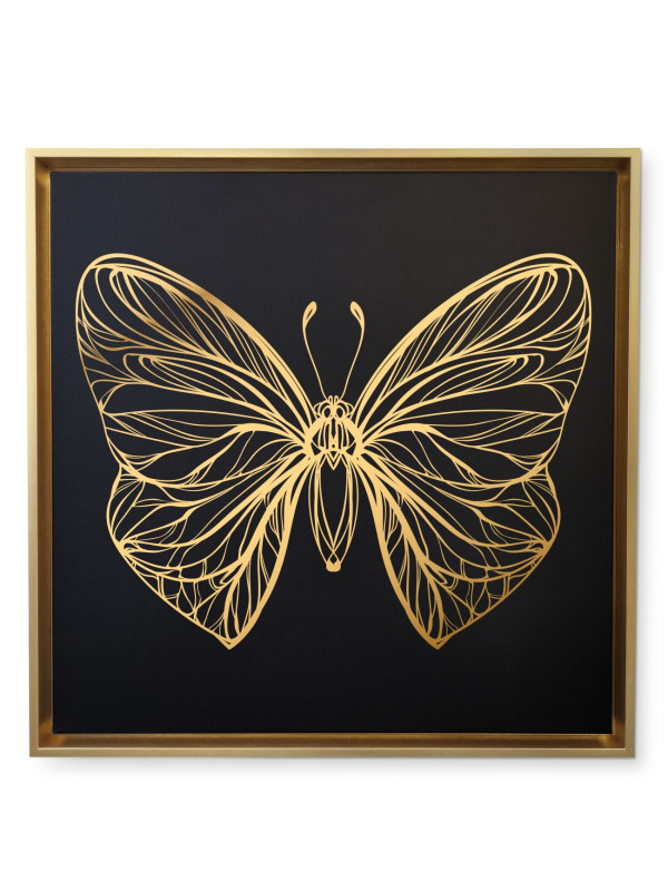 Canvas Papillon 7 - Gold