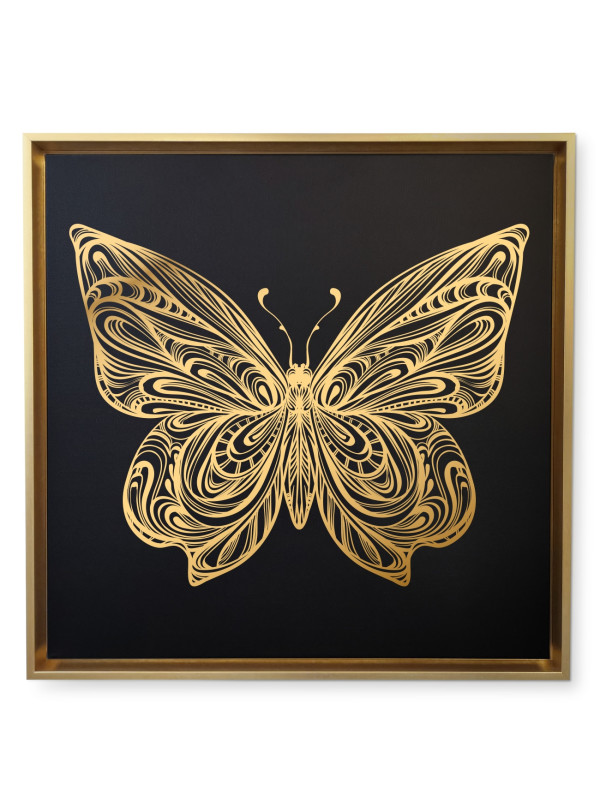 Canvas Papillon 8 - Gold
