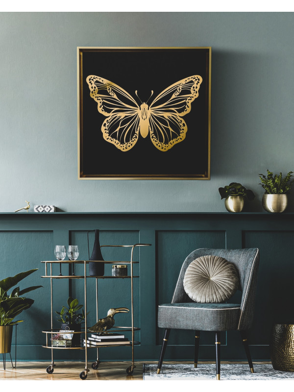 Canvas Papillon 9 - Gold