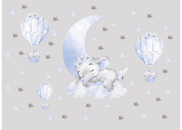Sleeping Elephant Blue