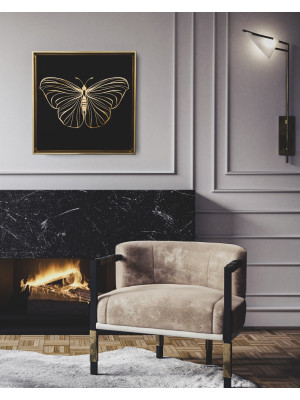 Canvas Papillon 10 - Gold