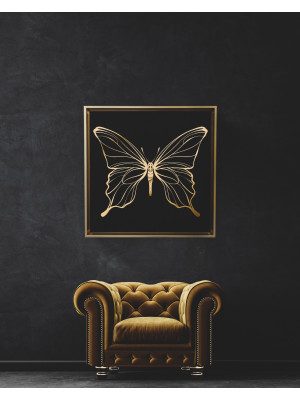 Canvas Papillon 4 - Gold