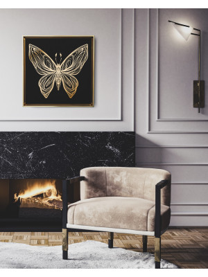 Canvas Papillon 5 - Gold