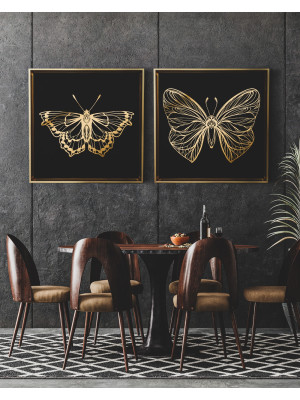 Canvas Papillon 6 - Gold