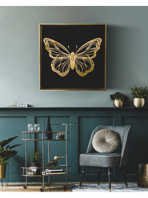 Canvas Papillon 9 - Gold