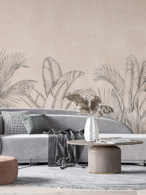 Tapet Tropical Sketch 1