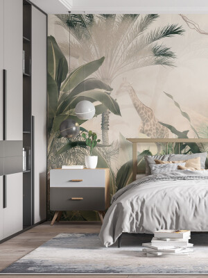 Tapet Giraffe Gathering 1