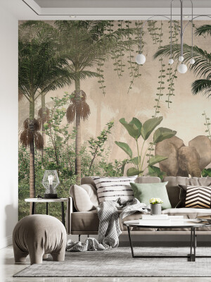 Tapet Tropical Fauna & Flora 1