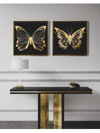 Canvas Papillon 2 - Gold