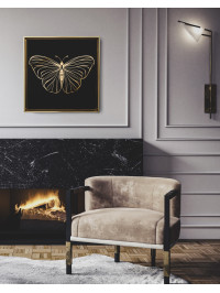 Canvas Papillon 10 - Gold