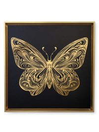 Canvas Papillon 11- Gold