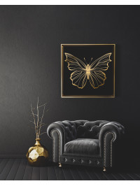 Canvas Papillon 3 - Gold