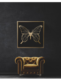 Canvas Papillon 4 - Gold