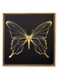 Canvas Papillon 4 - Gold