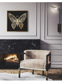 Canvas Papillon 5 - Gold