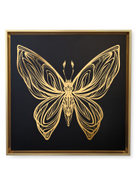 Canvas Papillon 5 - Gold