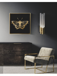 Canvas Papillon 6 - Gold