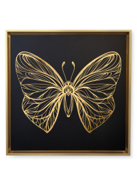 Canvas Papillon 7 - Gold