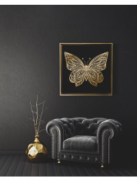 Canvas Papillon 8 - Gold