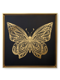 Canvas Papillon 8 - Gold