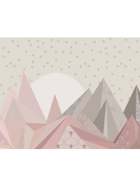 Geometric Landscape Pink