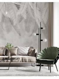 Stylish Leaves Grey