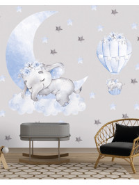 Sleeping Elephant Blue